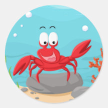 cute crab sticker