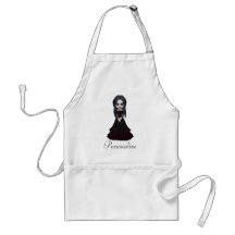 Cute & Creepy Goth Girl Apron