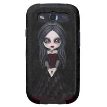 Cute & Creepy Goth Girl Samsung Galaxy S Case