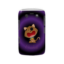 Cute Crying Cartoon Kitten Personalised Blackberry Bold Case
