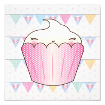 Cute Cupcake Bunting Pattern Photo
