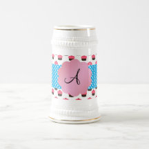 Cute cupcake monogram coffee mug