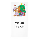 cute curious christmas bear rack cards