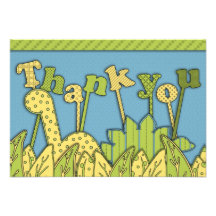 Cute Dinosaur Theme Flat Thank You Note Invitations