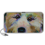 Cute dog adorable face fun colourful art painting mp3 speaker