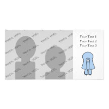 Cute Dog. Blue Toy Poodle / Miniature Poodle. Personalized Photo Card