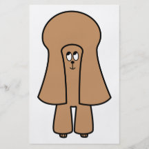 Cute Dog. Chocolate Brown Miniature / Toy Poodle. Custom Flyer