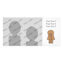 Cute Dog. Chocolate Brown Miniature / Toy Poodle. Photo Cards