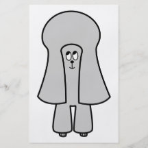 Cute Dog. Silver Grey Toy / Miniature Poodle. Custom Flyer