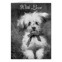 Cute Dog With Love Card