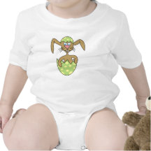 Cute Easter Bunny in Egg Baby Creepers