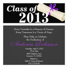 Cute Elegant Graduation Announcement/Invitation