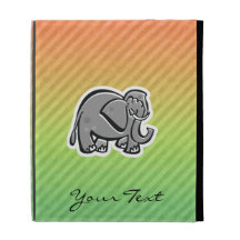 Cute Elephant; Colourful iPad Folio Case