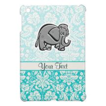 Cute Elephant; teal