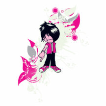 cute emo kid cut outs