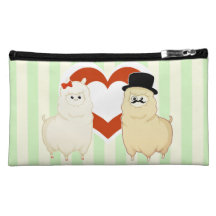 Cute Fancy Alpaca Couple Makeup Bags