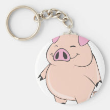 Cute Fat Pig Keychain