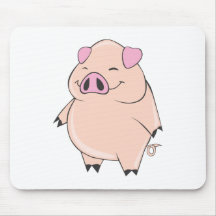 Cute Fat Pig Mousepad
