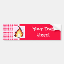 Cute Fire Flame Bumper Stickers