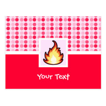 Cute Fire Flame Post Cards