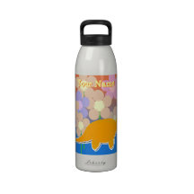 Cute Flower Dinosaur Bottle Water Bottle