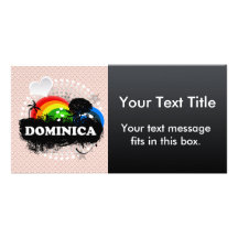 Cute Fruity Dominica Personalized Photo Card