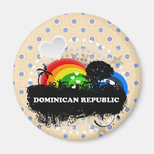 Cute Fruity Dominican Republic Magnets