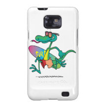 cute funny surfer beach lizard cartoon samsung galaxy covers