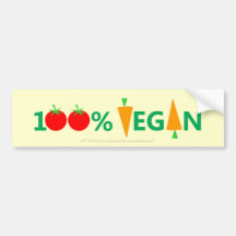 Cute Funny Vegan Bumper Sticker