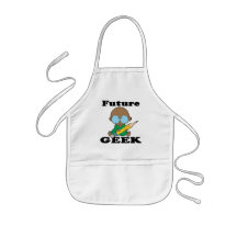cute future geek black baby aprons