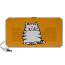 Cute fuzzy cat mp3 speaker