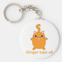 cute ginger cat key chains