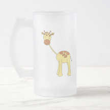 Cute Giraffe. Cartoon. Mugs