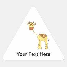 Cute Giraffe. Cartoon. Triangle Stickers