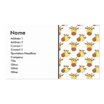 Cute Giraffe Pattern. Business Card