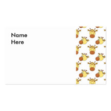 Cute Giraffe Pattern. Business Card