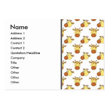 Cute Giraffe Pattern. Business Card Templates