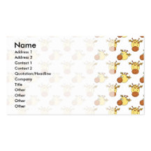 Cute Giraffe Pattern. Business Cards