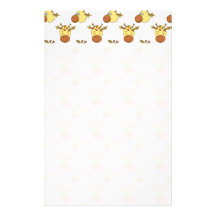 Cute Giraffe Pattern. Custom Stationery