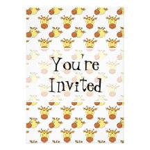 Cute Giraffe Pattern. Invitation