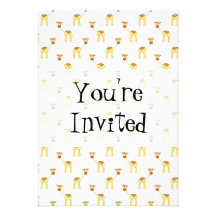 Cute Giraffe Pattern. Invitations