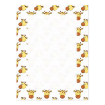 Cute Giraffe Pattern. Postcard
