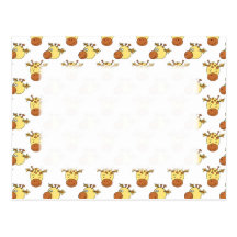 Cute Giraffe Pattern. Postcards