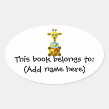 Cute Giraffe with Goldfish Stickers
