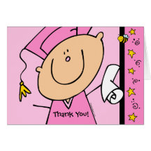 Cute Girl Grad Custom Greeting Card