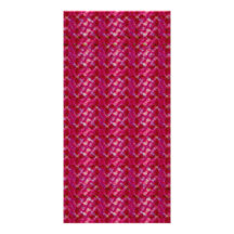 Cute Girly Pink Abstract Floral Print Photo Cards