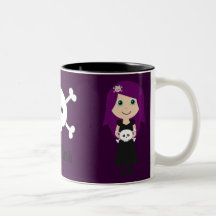 Cute Gothalicious Goth Girls With Skulls Coffee Mug