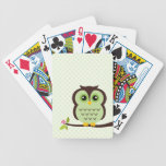 Cute Green Owl Card Deck