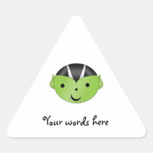 Cute green vampire triangle stickers