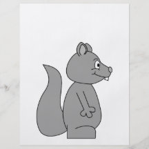 Cute Grey Squirrel Full Colour Flyer